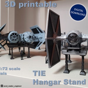 TIE Hangar Stand (STL files for 3D printing)