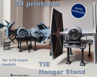 TIE Hangar Stand (STL files for 3D printing)