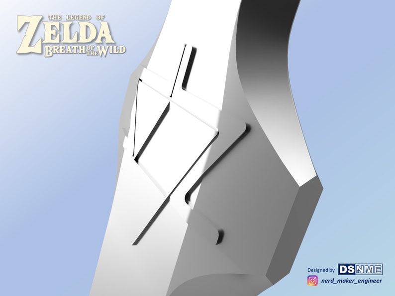 MASTER SWORD from Zelda Breath of the Wild Life Size STL files for 3D printing image 8