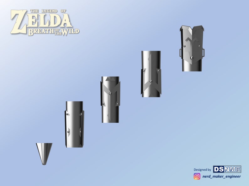 MASTER SWORD from Zelda Breath of the Wild Life Size STL files for 3D printing image 7