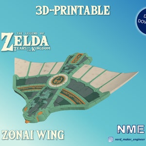 Zonai Wing - Zelda Tears of the Kingdom - (STL files for 3D-printing)