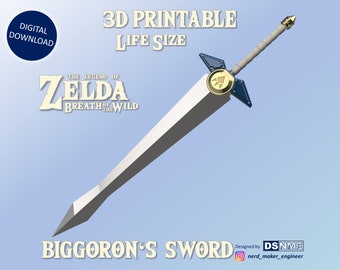Biggoron Sword from Zelda Breath of the Wild - Life Size (STL files for 3D printing)