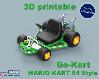 Mario Kart 64 Style Go-Kart (For San-Ei Plushs and Amiibos) [STL files for 3D printing]