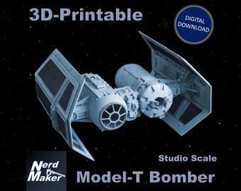MODEL-T BOMBER - 3D printable in Studio Scale [STL files for 3D printing]