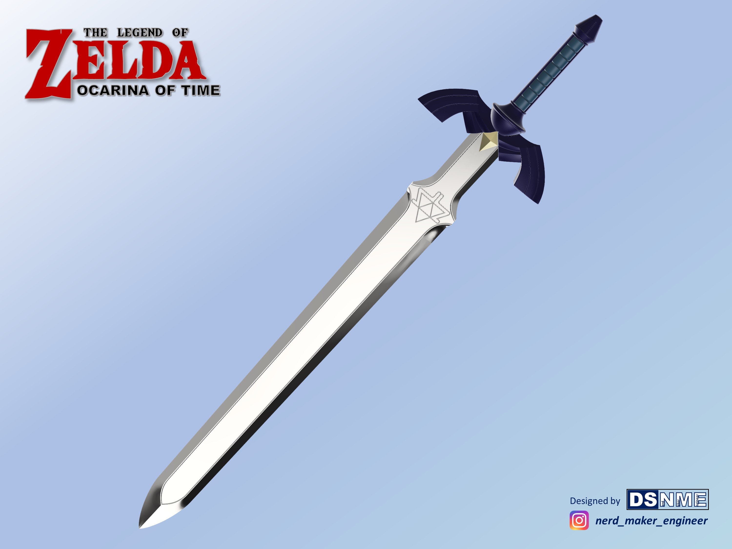 MASTER SWORD from Zelda Ocarina of Time Life Size STL files Etsy
