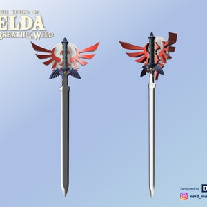 MASTER SWORD from Zelda Breath of the Wild Life Size STL files for 3D printing image 10