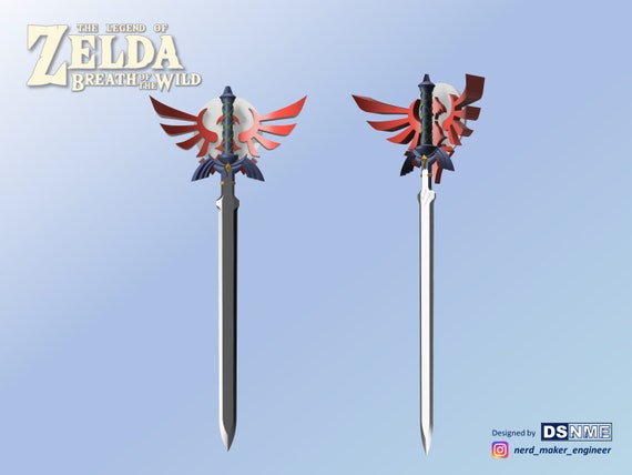 MASTER SWORD From Zelda Breath of the Wild life Size STL Files for 3D  Printing 