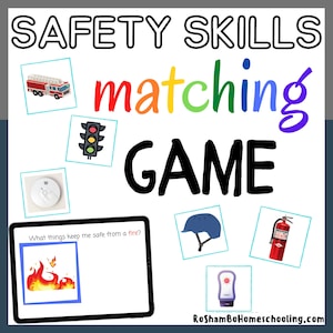 Informiere dich über Sicherheit! Memory für Kinder, druckbar, digitaler Download