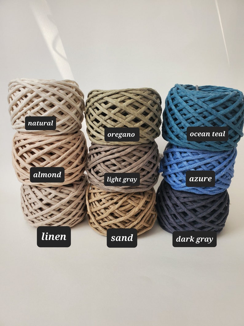 4mm Colored Cotton Cord: Macrame Rope, Single Strand (50/100ft) - Etsy