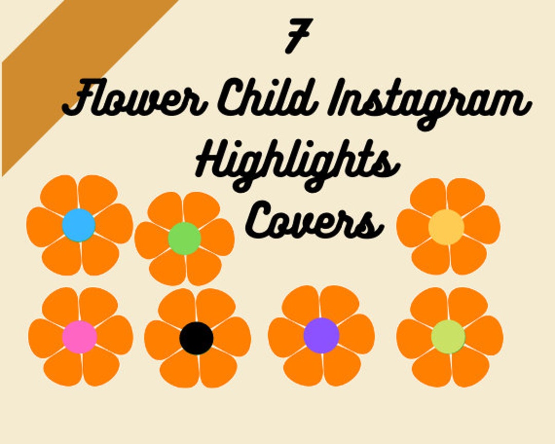 7 Flower Child Instagram Highlight Covers Hippy Instagram Etsy