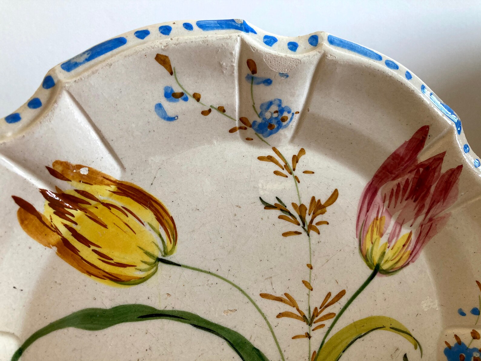 Vintage Nove Italian Ceramic Hand Painted Floral Pink Yellow Etsy
