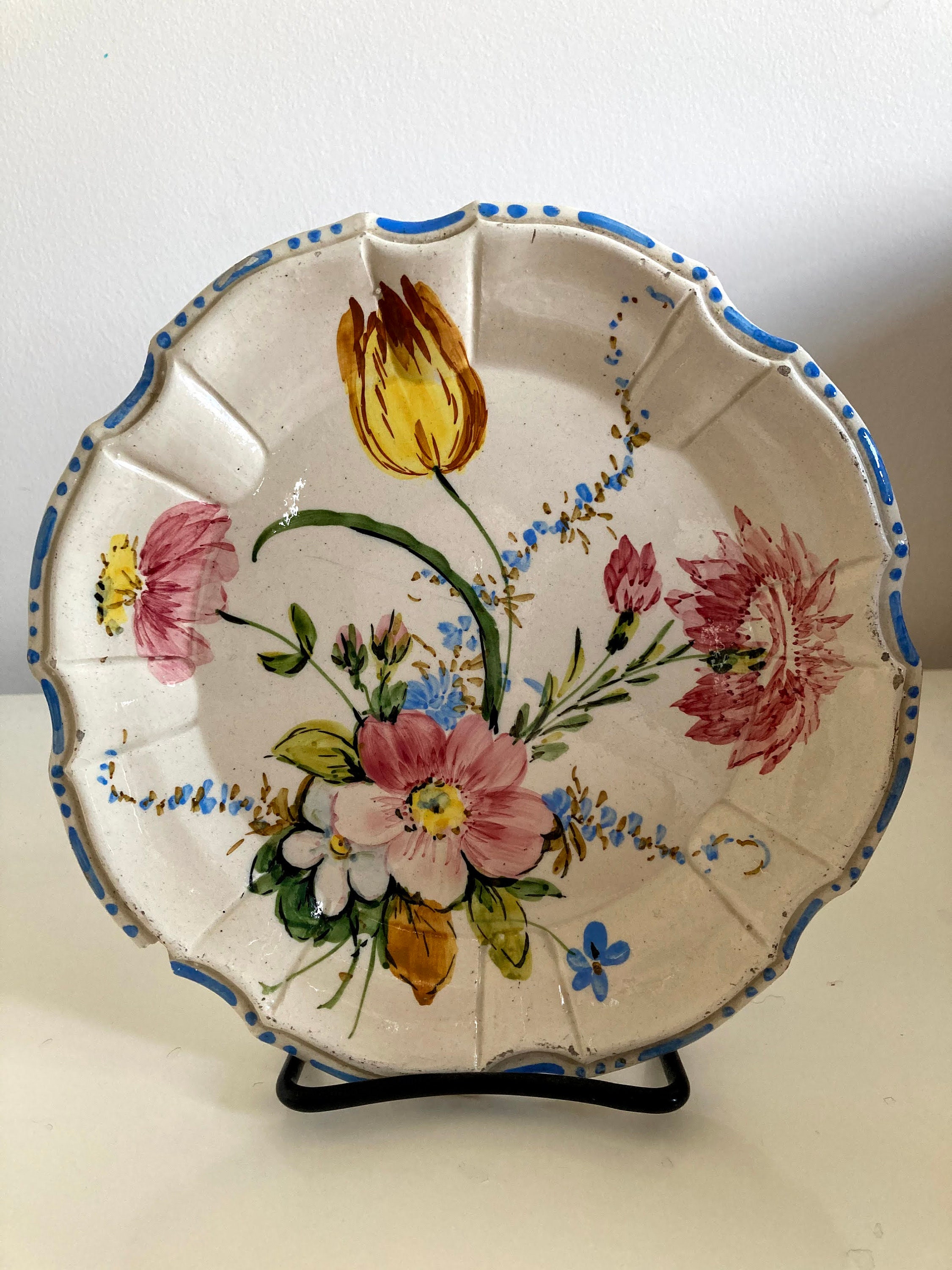 A set of 7 Vintage Nove Italian Ceramic Hand Painted Floral Etsy