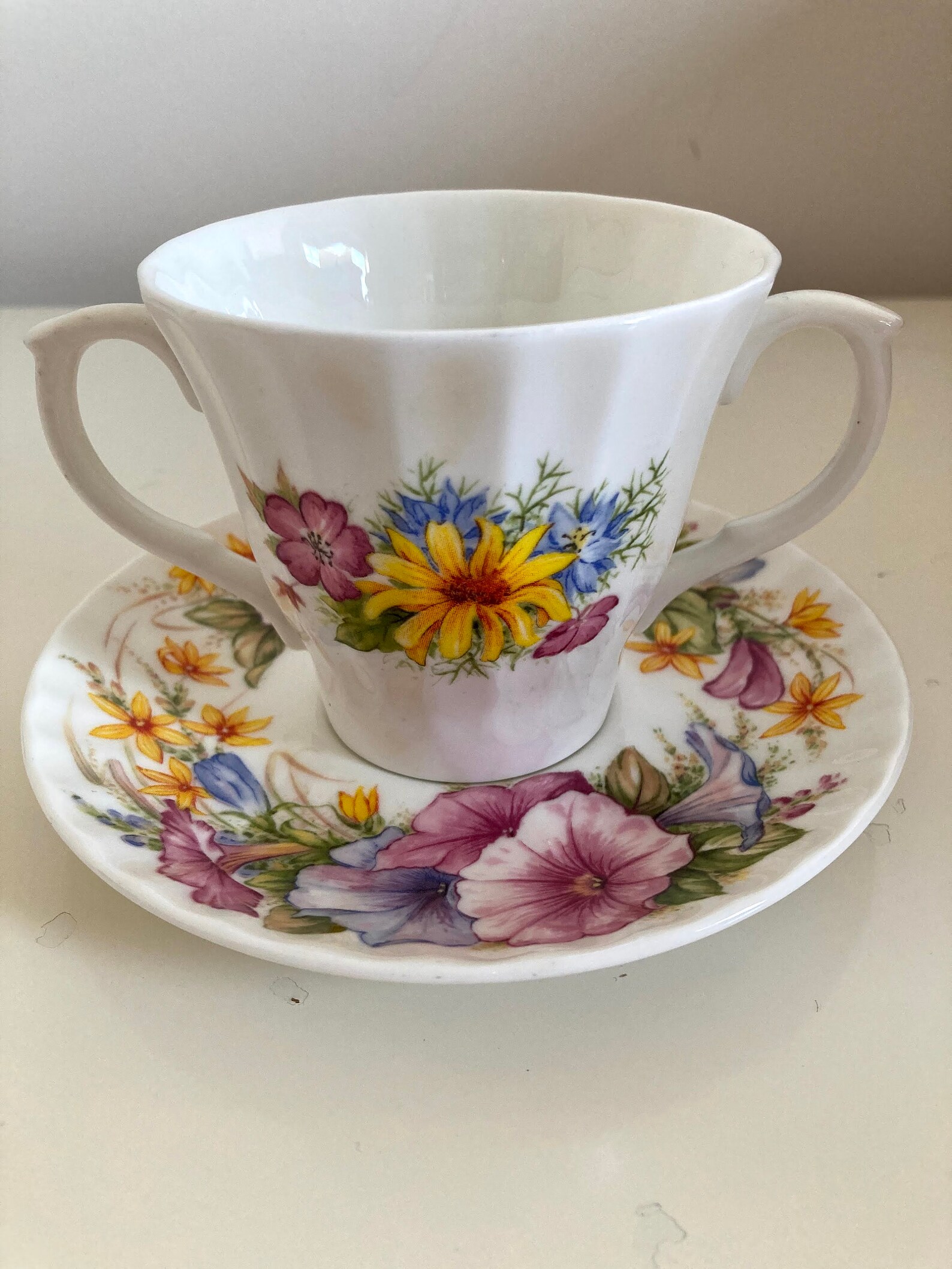 Pair of Duchess Fine Bone China Floral Vinage Teacups and Etsy