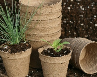 Peat Pots BULK 2-1/4” Round, Great For Seed Starting; 48, 96 or 192 Pack