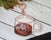 Depresso Espresso Skull Coffee Cup Mental Health Acrylic Charm , Depresso Espresso , Coffee Cup Charm , Skull Coffee Charm , Mental Health
