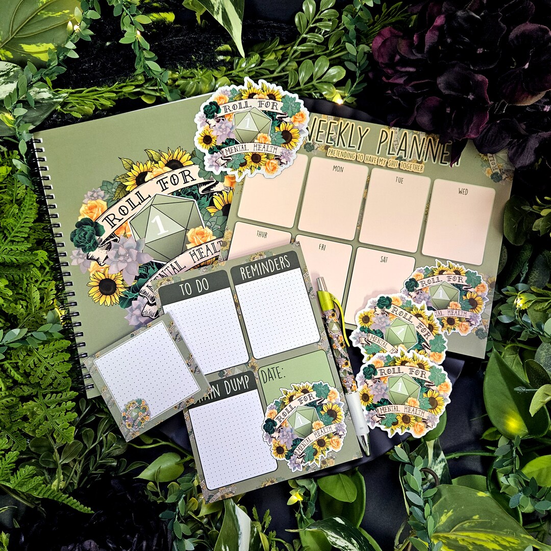 Roll for Mental Health D20 Stationery Bundle - Etsy
