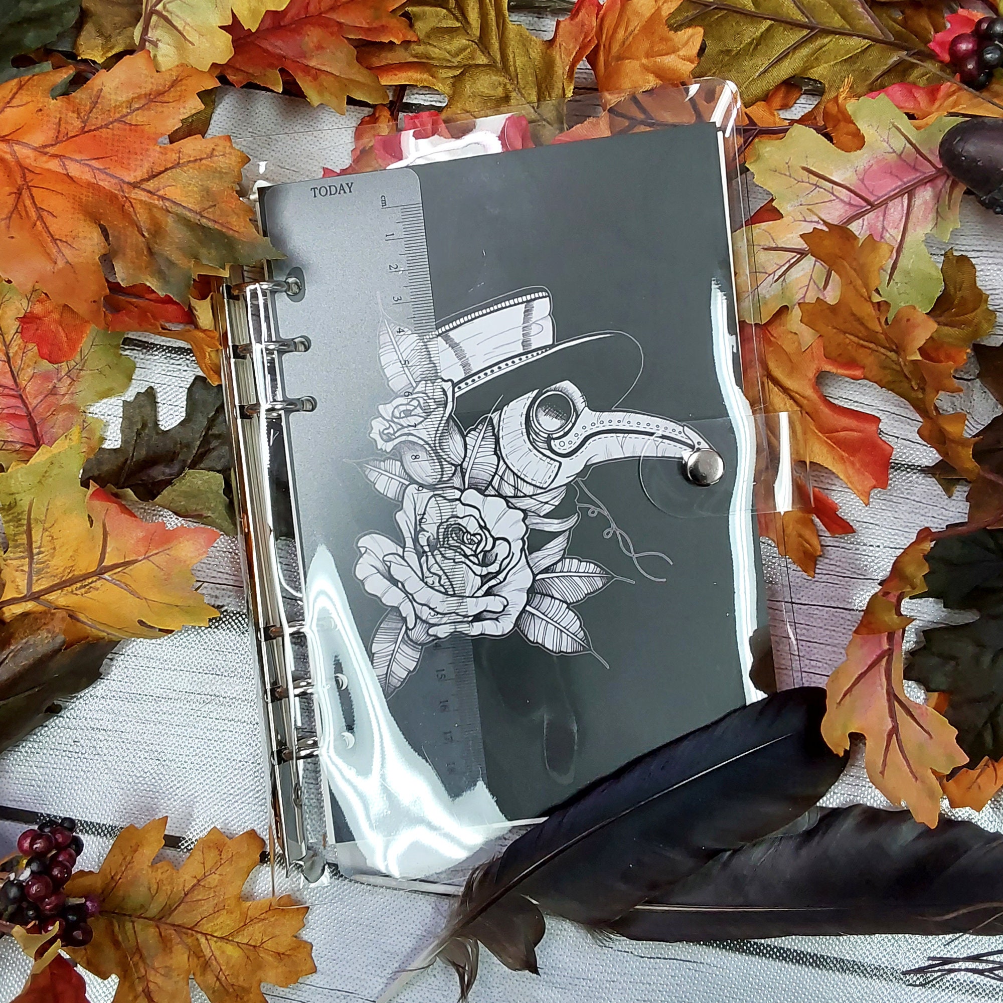 REUSABLE STICKER BOOK: Plague Doctor Style Sticker Storage Book , Reusable  Sticker Binder , Plague Doctor Art 