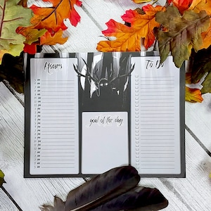 HOURLY PLANNER: The Watcher Hourly Planner , The Watcher Cryptid Stationery , The Watcher Forest Art , The Watcher Art