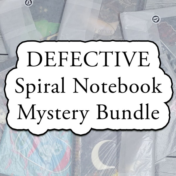 DEFEKTES SPIRAL-Notizbuch Mystery Bundle