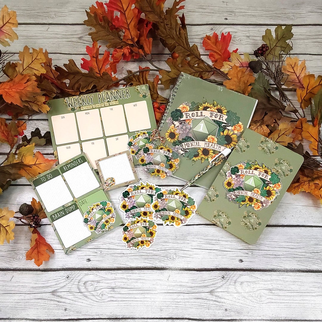 Roll for Mental Health D20 Stationery Bundle - Etsy Australia