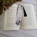 BOOKMARK: Rebirth Skull and Mushrooms with Black Tassel , Skull and Ferns Bookmark , Skull Bookmark , Skull Art Bookmark , Skull and Ferns 