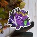 STICKER: D20 Rogue Class Dice Sticker , D20 Rogue Sticker , Rogue Class Sticker , Rogue Sticker , Rogue Dice Sticker , Dice Sticker 