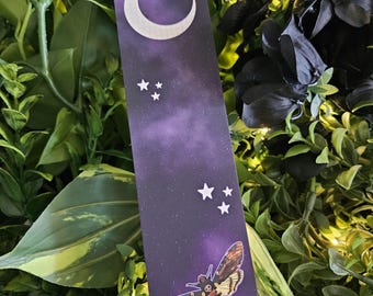 BOOKMARK: Death's Head Hawk Moth and Celestial Moon