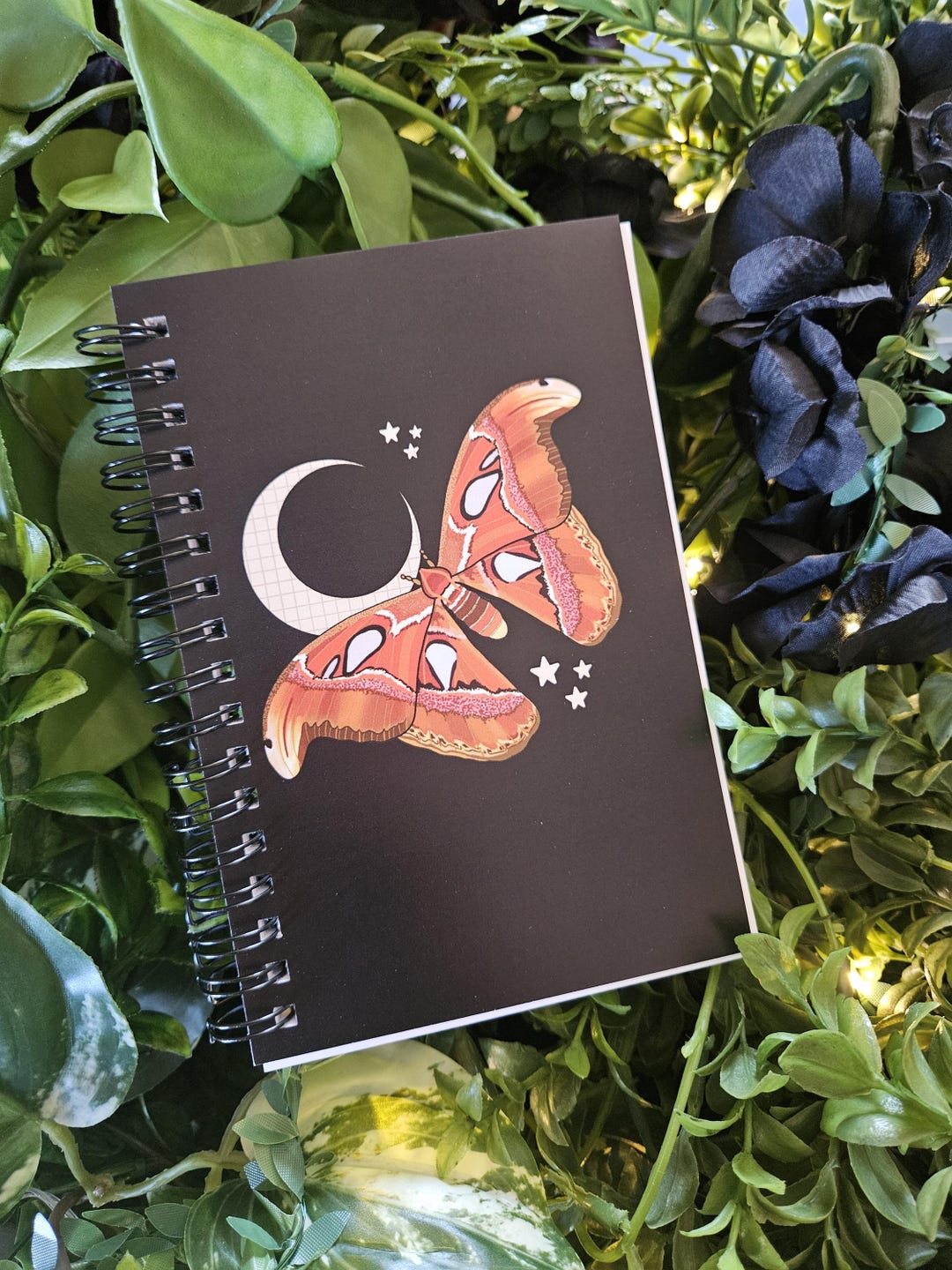 Moth Notebook 4x6 HANDMADE SPIRAL NOTEBOOK: Atlas Moth - Etsy