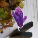 GLOSSY STICKER: Purple Amethyst Crystal Moon , Purple Amethyst Crystal Sticker , Purple Crystal Sticker , Purple Moon Crystal , Crystals 