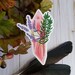 GLOSSY STICKER: Rosemary and Lavender Crystal Magic , Pink Aesthetic Crystal Sticker , Crystal Sticker , Magic Crystal Sticker , Crystals 