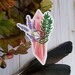 GLOSSY STICKER: Rosemary and Lavender Crystal Magic , Pink Aesthetic Crystal Sticker , Crystal Sticker , Magic Crystal Sticker , Crystals