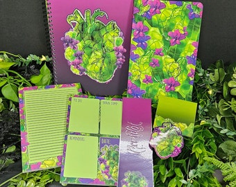 Peridot Crystal Heart Stationery Bundle