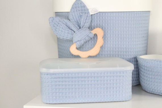 Cubierta para toallitas húmedas caja toallitas húmedas caja habitación de  bebé cambiador waffle lpique -  España