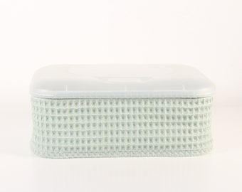 Caja de toallitas húmedas Funda de toallitas húmedas para caja Habitación de bebé Cambiador Piqué gofre