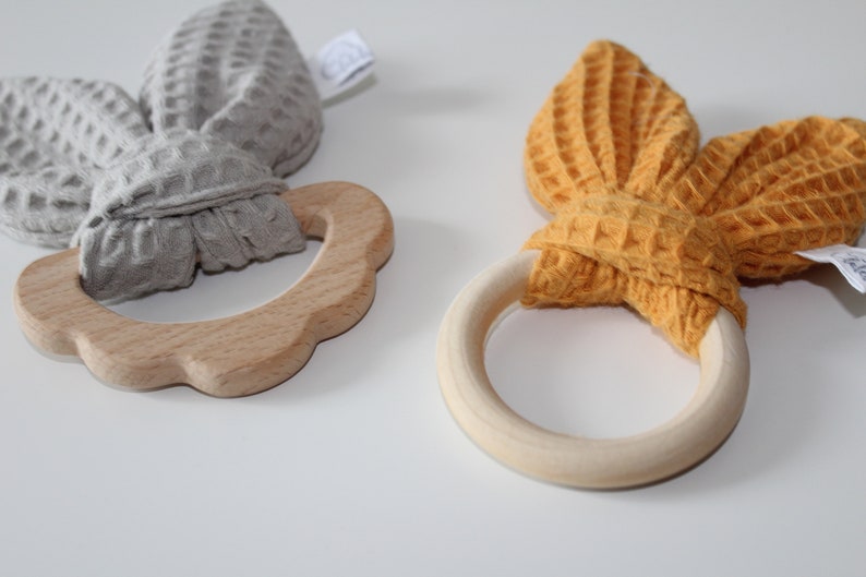Greifling Crackling orejas bebé biting anillo niño nacimiento bautismo bebé fiesta regalo imagen 8