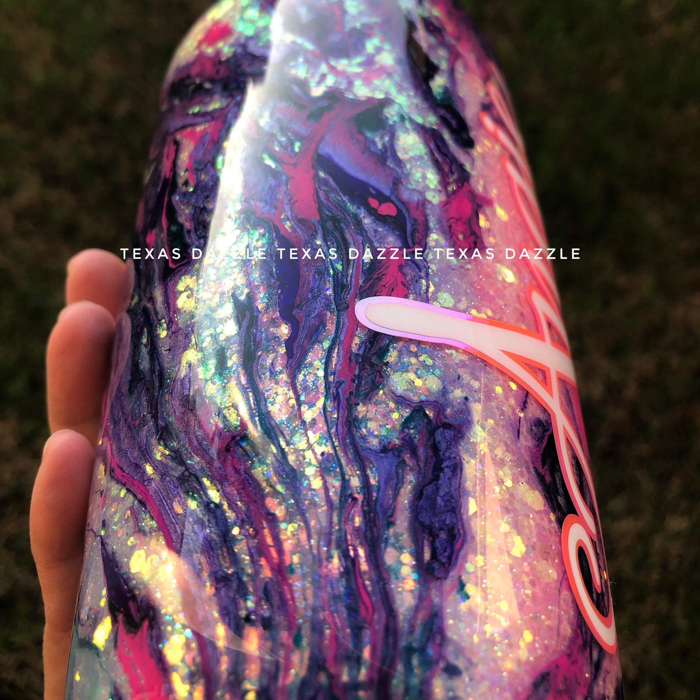 Hydro Dip Glitter Tumbler Custom Glitter Tumbler Hydrodip Etsy