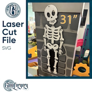 Scalawag The 31" Skelett / digitale Laser geschnitten SVG-Datei / Glowforge / Home Decor / Vektor