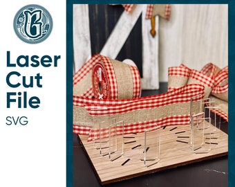 Bow Jig/ Digital Laser Cut SVG File / Glowforge / Home Decor / Vector