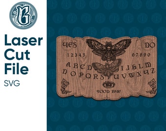 Ouija Board / Digital Laser Cut SVG File / Glowforge / Home Decor / Vector