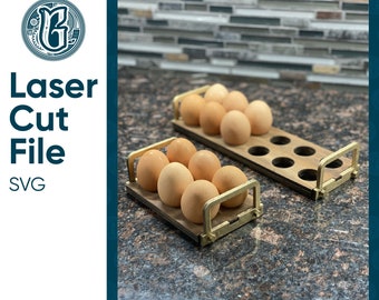 Egg Rack - Display Set / Digital Laser Cut SVG File / Glowforge / Home Decor / Vector