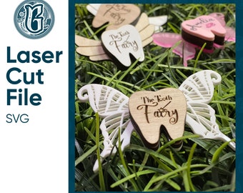 Tooth Fairy Kit / Digital Laser Cut SVG File / Glowforge / Home Decor / Vector