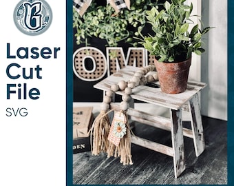 Taburete de leche de granjeros / Archivo SVG cortado con láser digital / Glowforge / Decoración del hogar / Vector