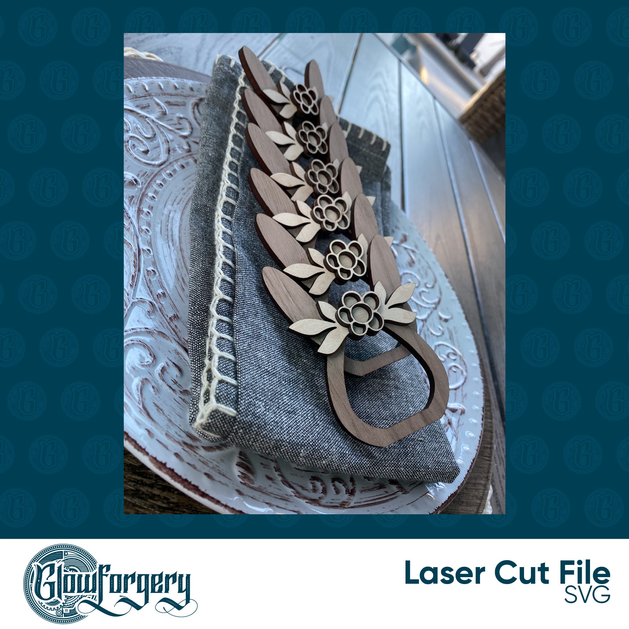 Easter Bunny Napkin Ring / Digital Laser Cut SVG File / Etsy