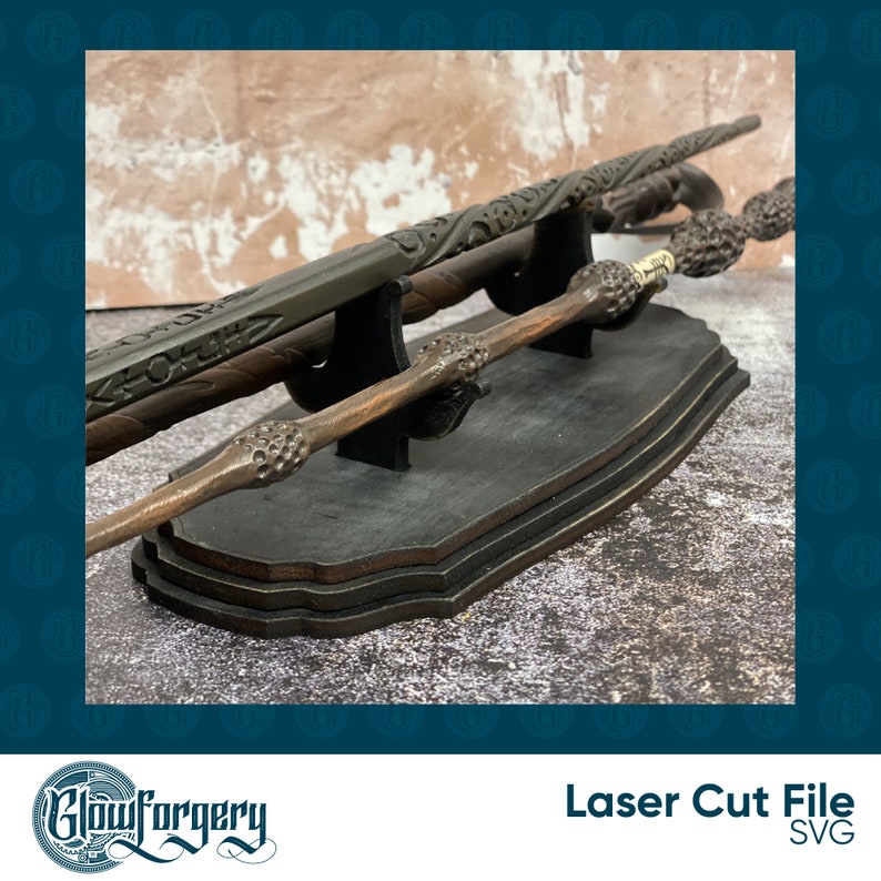 Wand Display Stand / Digital Laser Cut SVG File / / Etsy Canada