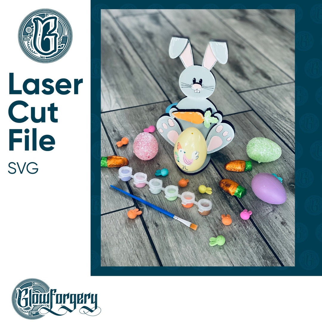 Easter Bunny Egg Display / Digital Laser Cut SVG File / Glowforge ...