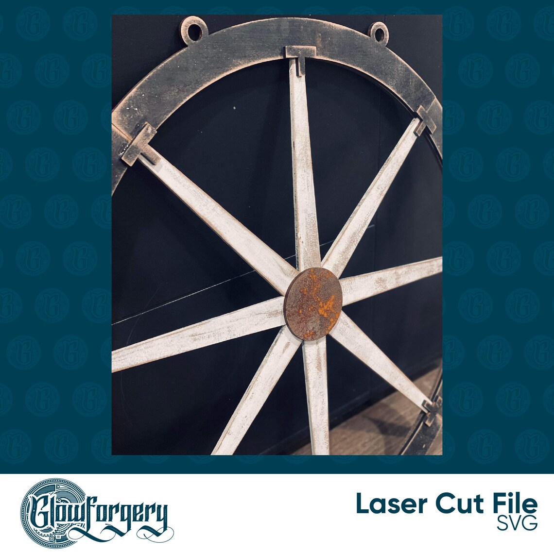 24 Wagon Wheel Hanger / Digital Laser Cut SVG File / Etsy