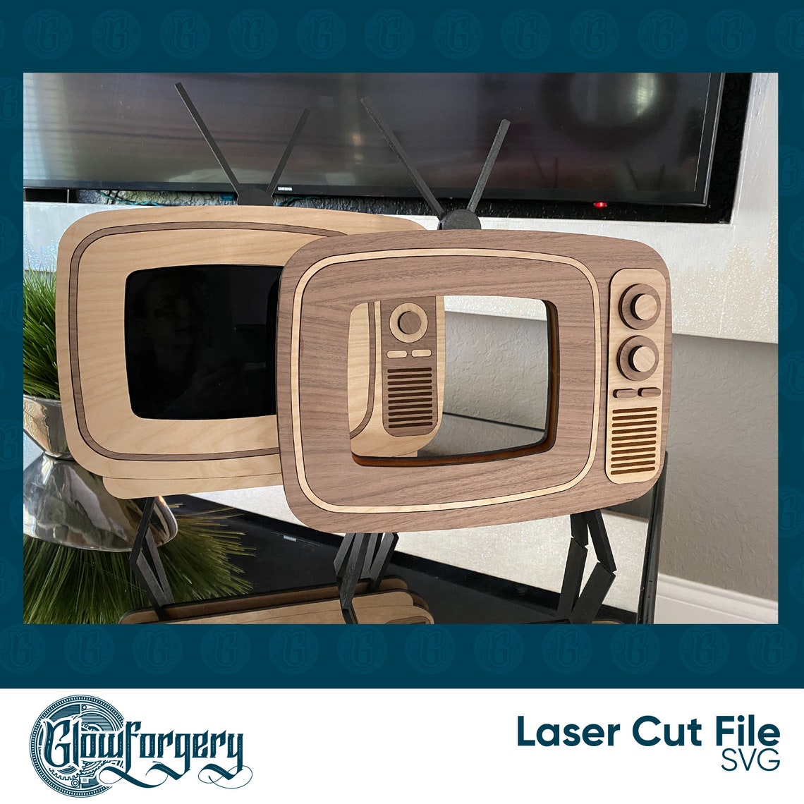 Retro TV Ipad/tablet Stand / Digital Laser Cut SVG File / Etsy