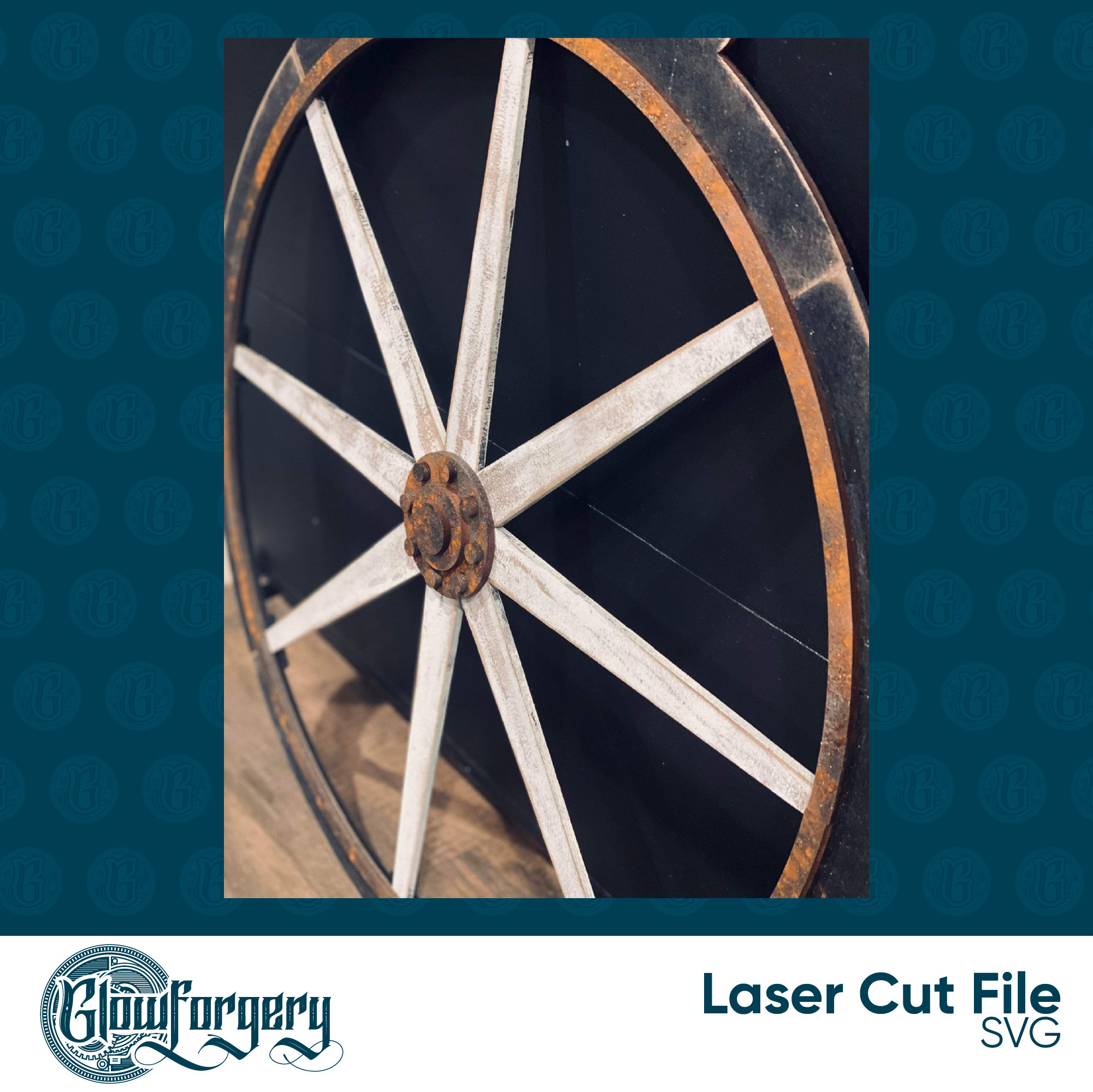 24 Wagon Wheel Hanger / Digital Laser Cut SVG File / Etsy