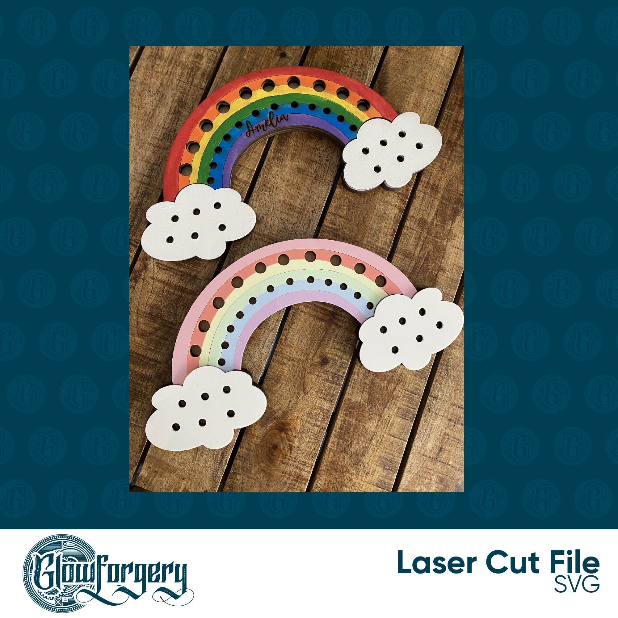 Rainbow Crayon & Marker Organizer With BONUS Door Hanger / Etsy