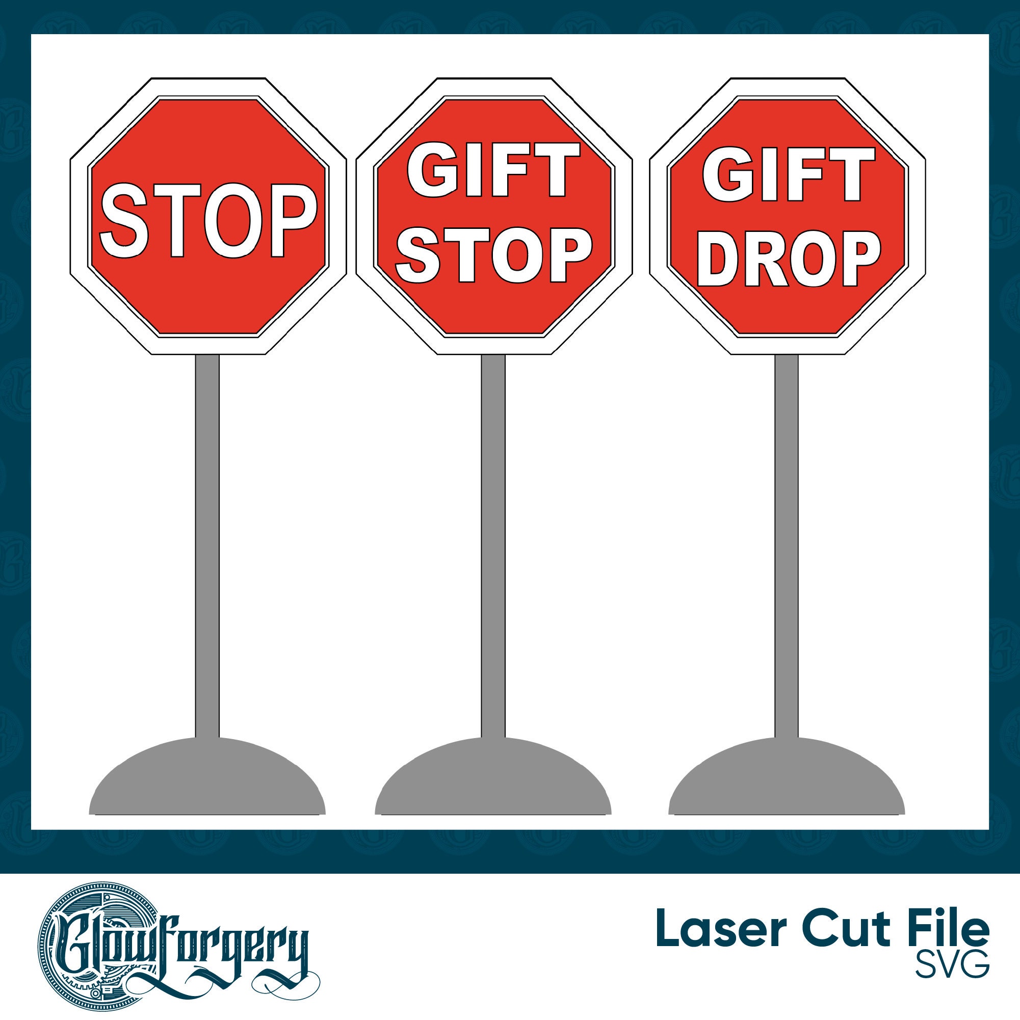 18" Road Sign Set / Digital Laser Cut SVG File / Glowforge / Home Decor ...